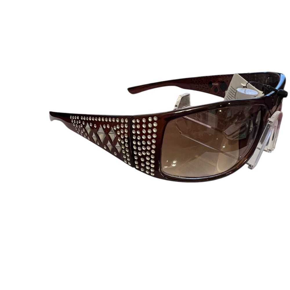 2 for $30 Mix and Match Diamond Eyewear Brown With Rhinestones Sunglasses